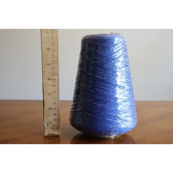 15.5 oz Pima Mercerized Cotton Cone Yarn Country Flag Blue Machine Hand Knitting - Picture 2 of 8